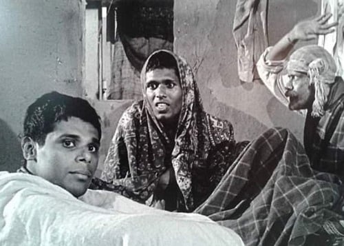 Ashish Vidyarthi performing in a theatre play