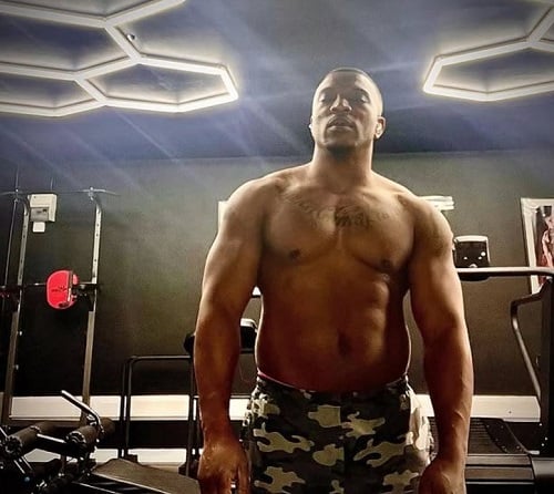 Ashley Walters at a gym