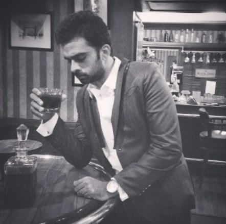 Ashok Selvan while enjoying whiskey