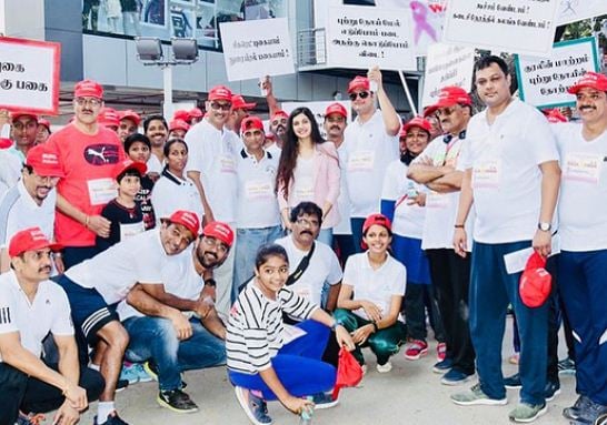 Ashrita Shetty at the Cancer Awareness Campaign in Chennai