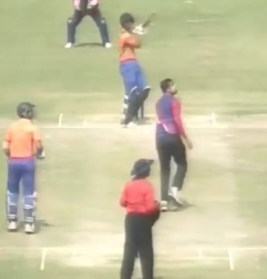 Ashutosh Sharma while batting for Madhya Pradesh Cricket Association in 2019