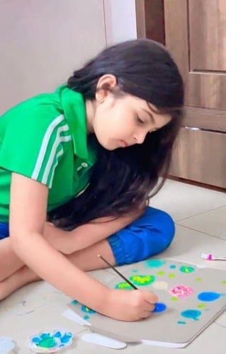 Asmi Deo while drawing