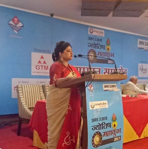 Astro Trishla Chaturvedi during an event on astrology