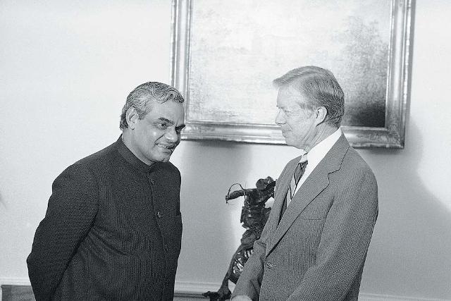Atal Bihari Vajpayee With Jimmy Carter