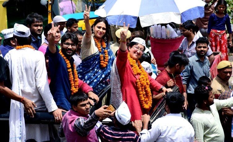 Atishi Marlena With Swara Bhaskar