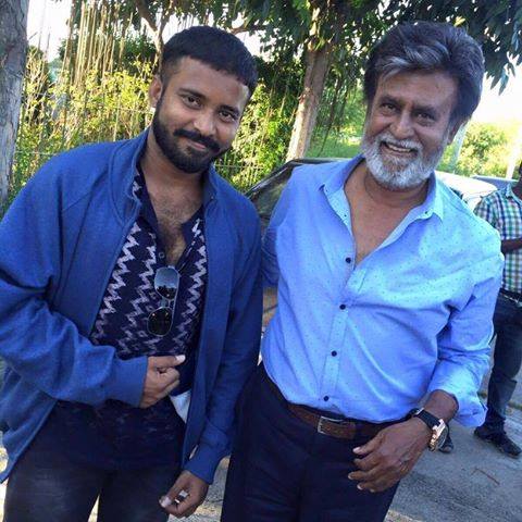 Attakathi Dinesh with Rajnikanth