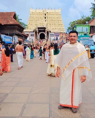 Atul Agrawal during at a temple