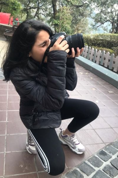 Aurra Bhatnagar Badoni doing photography on vacation