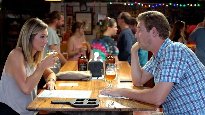 Austen Kroll and Chelsea Meissner in a still from the reality television series 