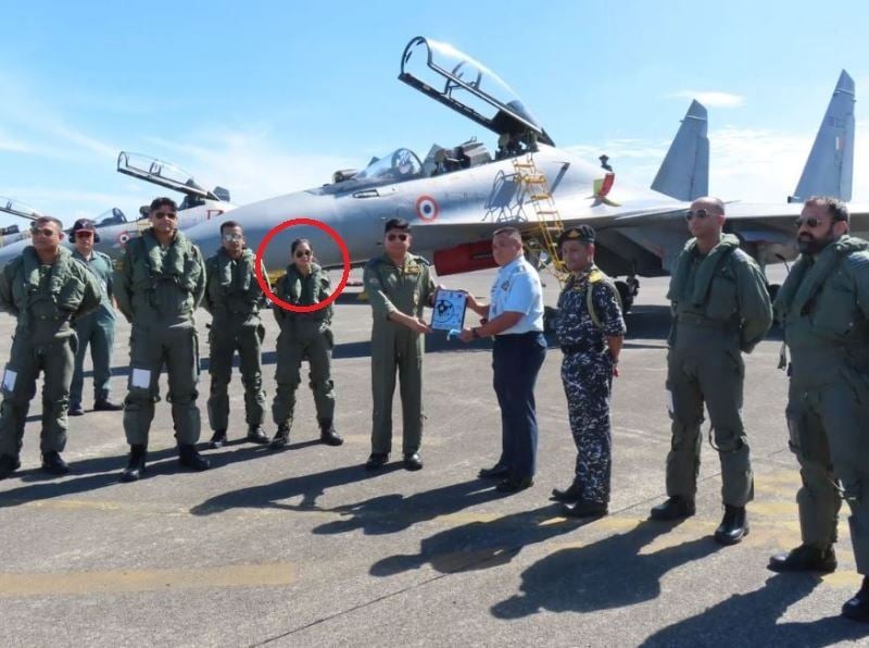Avani Chaturvedi at the Hayakuri Air Base in Japan