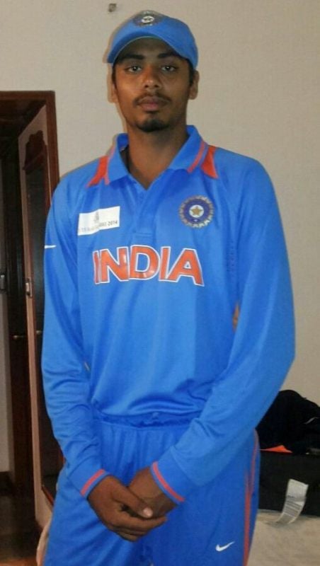 Avesh Khan during the 2014 Under-19 World Cup