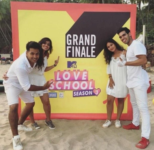 Aviral Gupta (extreme right) during the Love School Season 3