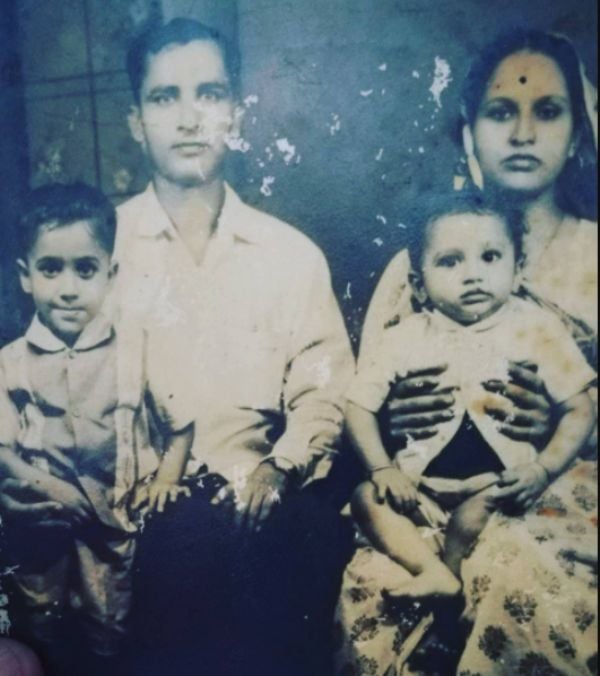 Awdhesh Mishra with his Family