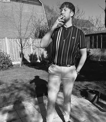 Axel van Wingerden smoking a cigarette