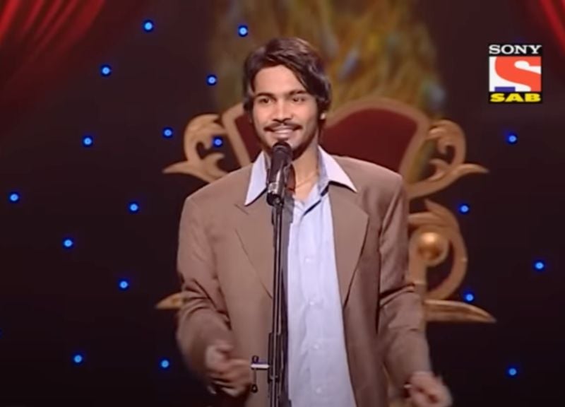 Ayaz Samoo in a still from his performance in the Indian comedy show titled 