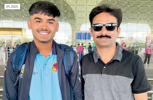 Ayush Mhatre with his father