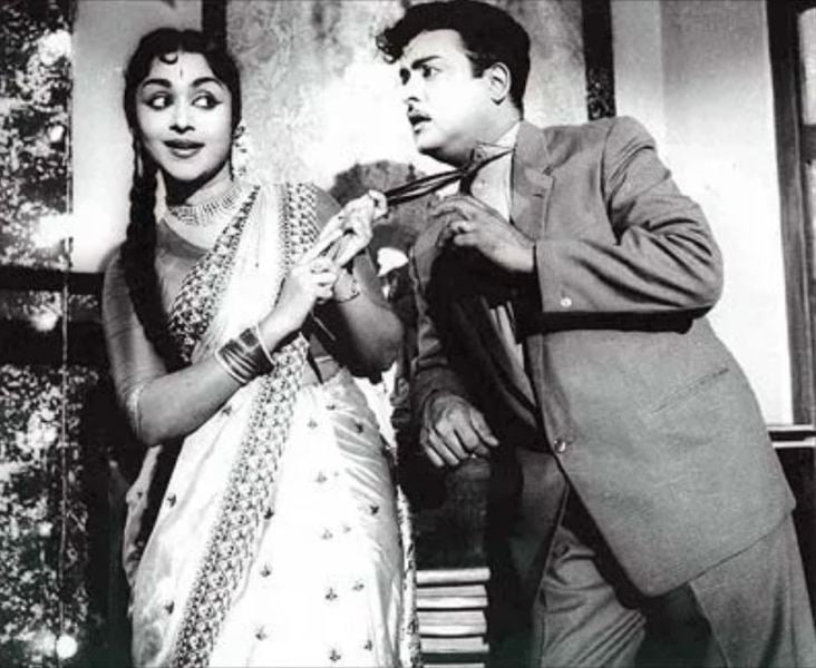 B. Saroja Devi and Gemini Ganesan in the film