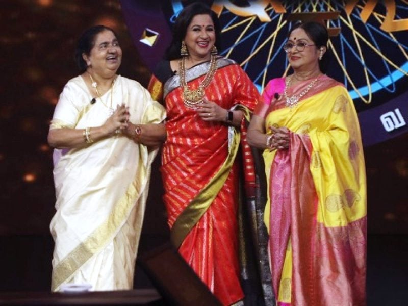 B. Saroja Devi (right) in a still from the show