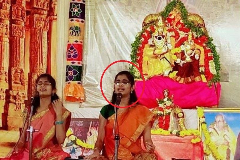 BVK Vagdevi singing with her sister at a function
