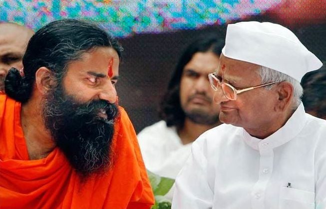 Baba Ramdev and Anna Hazare