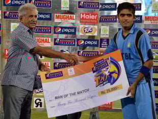 Babar Azam for ZTBL side winning man of the match