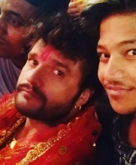 Babul Bihari with Khesari Lal Yadav