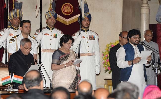 Babul Supriyo while taking Oath