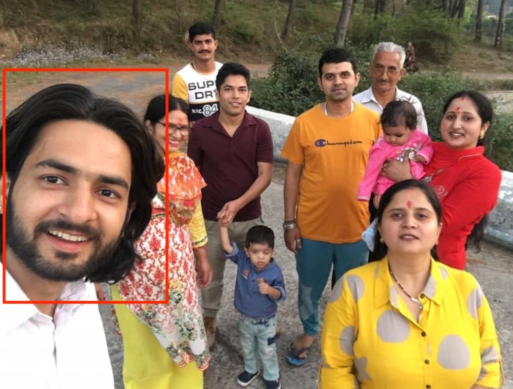 Badal Sharma with his family