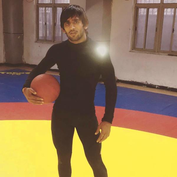 Bajrang while playing basketball