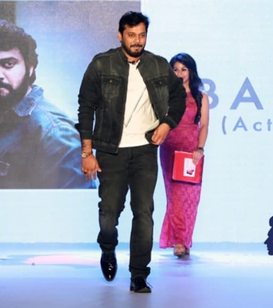 Bala while walking the ramp at a fashion show