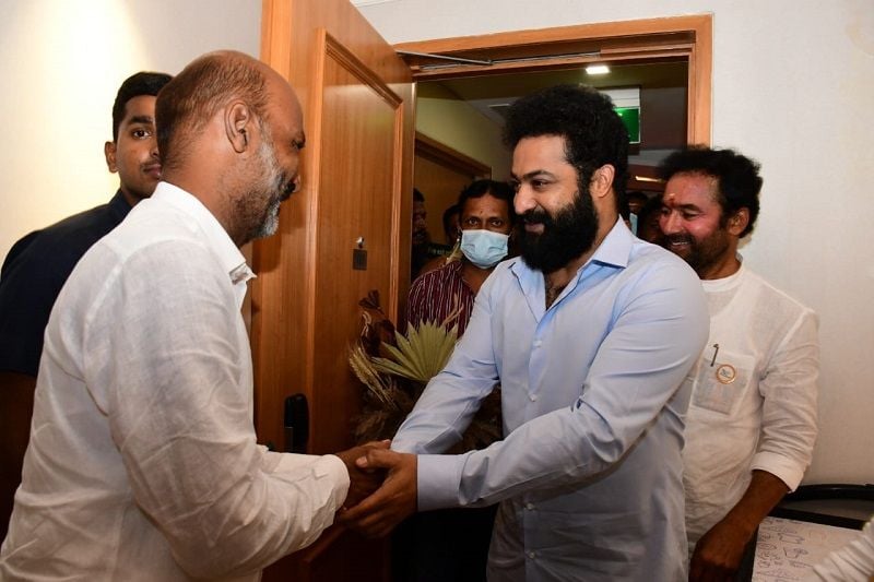 Bandi Sanjay Kumar meeting N. T. Rama Rao Jr.