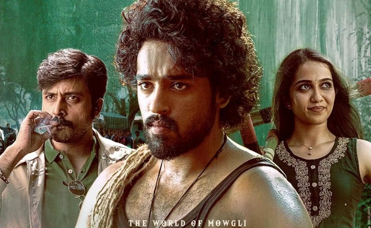 Bandi Saroj Kumar (left) on the poster of the film The World of Mowgli (2025)