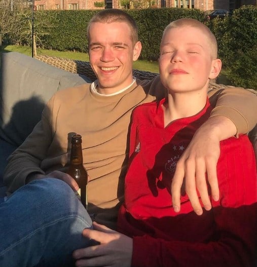 Bas de Leede while enjoying beer