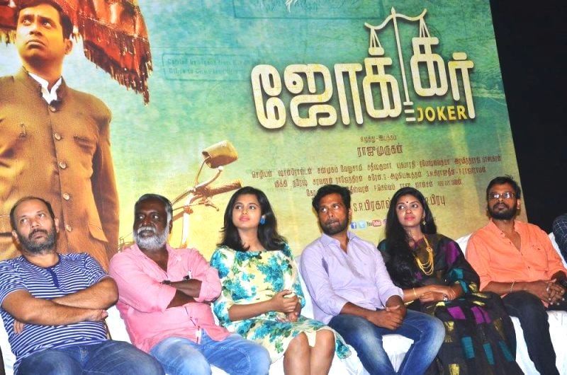 Bava Chelladurai with the cast of the movie Joker