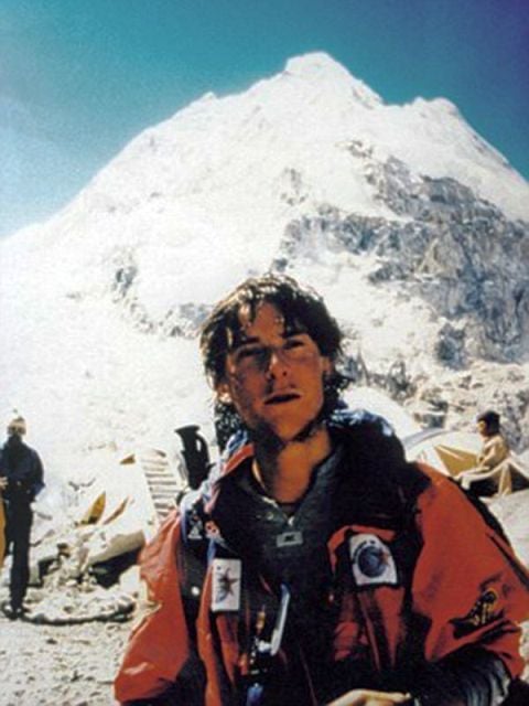 Bear Grylls while climbing the Mount Everest
