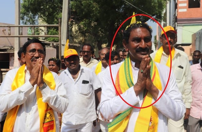 Beeda Masthan Rao during a political rally