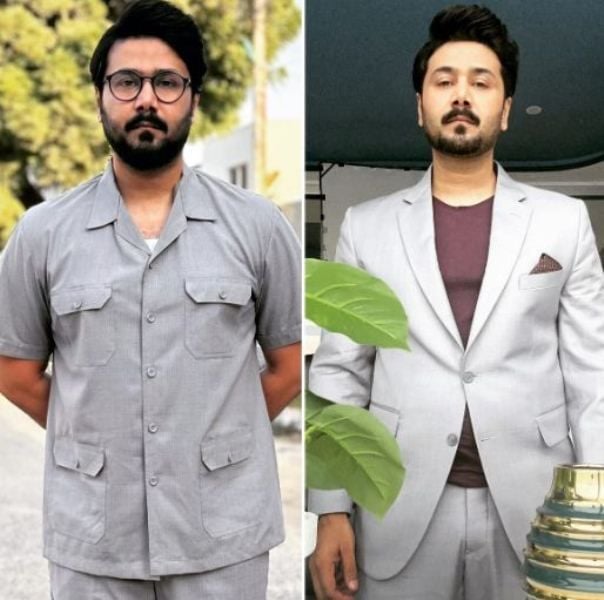 Before and after picture of Ali Abbas