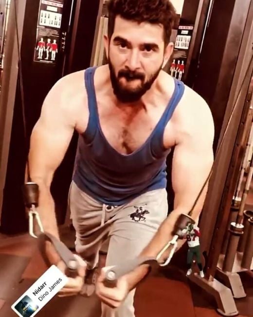 Behzaad Khan during a workout session