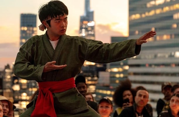 Ben Wang in a still from the film Karate Kid Legends (2025)