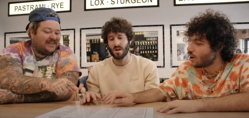 Benny Blanco (right) in a still from the cooking show 