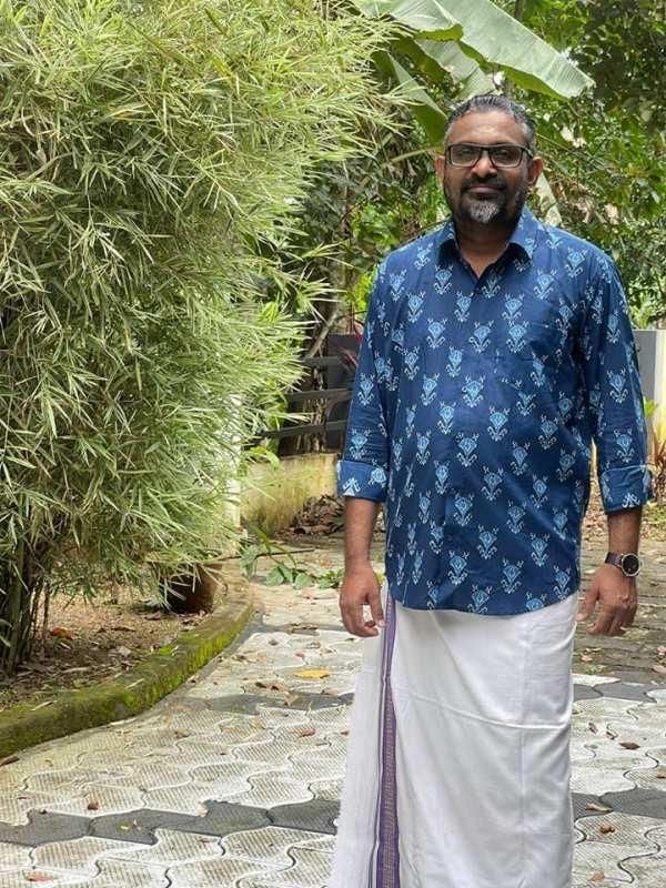 Benyamin at his home in Kerala upon returning from Bahrain