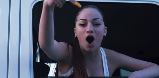 Bhad Bhabie in a still from the music video of the song Hi Bich