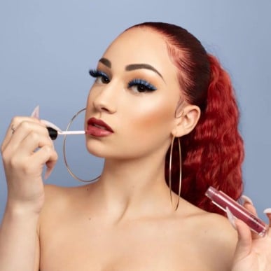 Bhad Bhabie while promoting a beauty product by Copycat Beauty