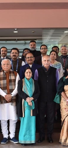 Bhartendu Shandilya with a few Indian politicians