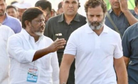 Bhatti Vikramarka Mallu with Rahul Gandhi