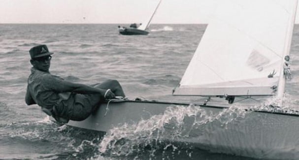 Bhumibol Adulyadej while enjoying sailing
