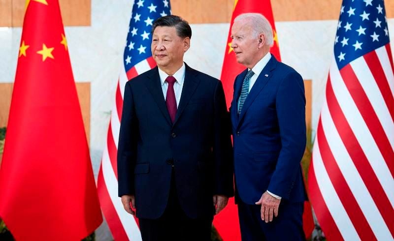 Biden and Xi Jinping during a meeting in the United States