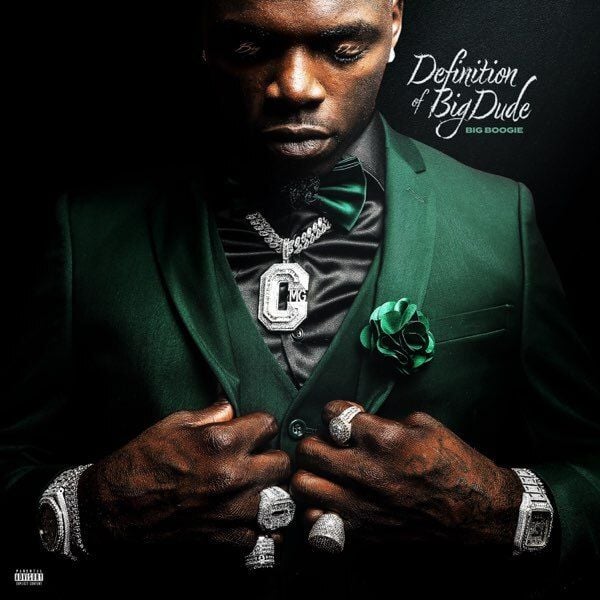 Big Boogie on the poster of his English Rap album titled