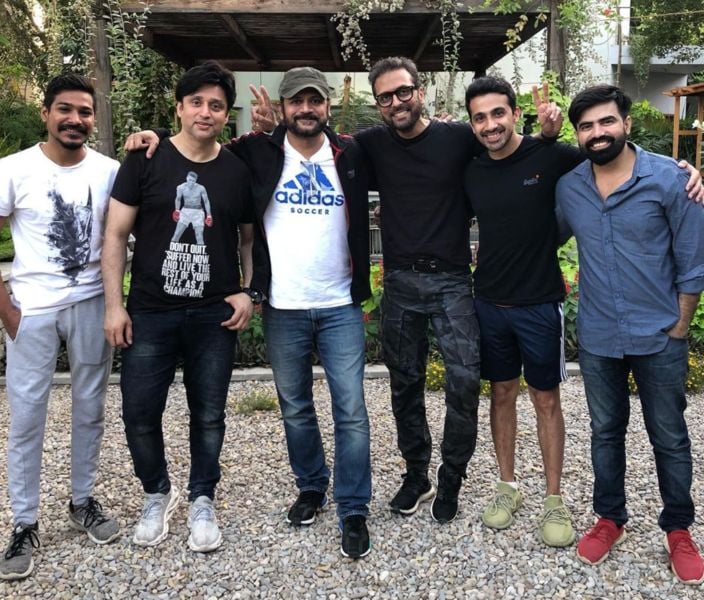 Bilal Maqsood (third from right) and all the other members of the band 