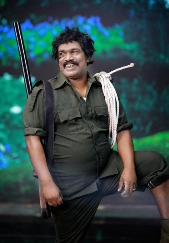 Binu Adimali during an episode of Star Magic TV show